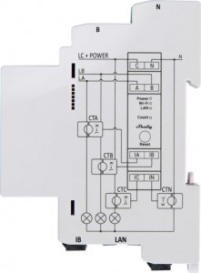 Shelly Miernik zużycia energii elektrycznej 2-kierunkowy - PRO 3EM 120A WiFi (M0000083) 2