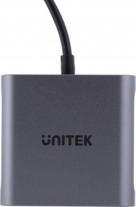 Adapter USB Unitek V1404B USB-C - HDMI x2 Srebrny (V1404B) 3