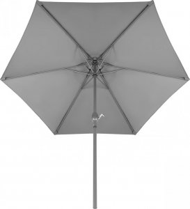 Saska Garden Zestaw mebli ogrodowych stół 4 krzesła i parasol szary 6