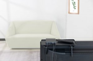 Techly Półka na telewizor pod dekoder pilot regulowana 2