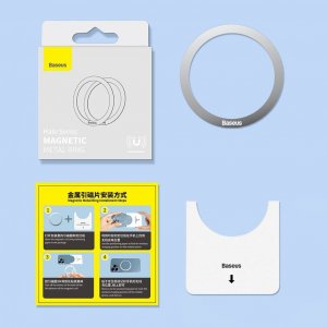 Baseus Pierścień magnetyczny Halo MagSafe czarny 2szt. 22