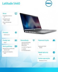 Laptop Dell Latitude 5440 i5-1345U / 16 GB / 512 GB / W11 Pro (N017L544014EMEA_VP) 4