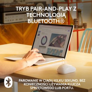 Mysz Logitech M240 Silent biała (910-007120) 2