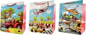 JU-PITER Torebka ozdobna prezentowa 4wz 26x32x25cm JP 4606A szerokie dno mix 2