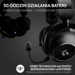 Słuchawki Logitech G Pro X2 Lightspeed Czarne (981-001263) 3