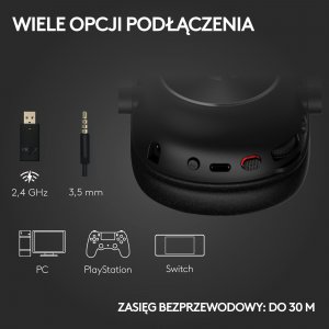 Słuchawki Logitech G Pro X2 Lightspeed Czarne (981-001263) 5