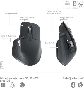 Klawiatura + mysz Logitech MX Keys S Combo Graphite (920-011614) 7