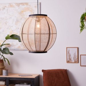 Lampa wisząca Brilliant Wisząca lampa boho Tanah 99484/76 kulista drewno beż czarny 3