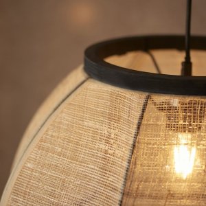 Lampa wisząca Brilliant Wisząca lampa boho Tanah 99484/76 kulista drewno beż czarny 7