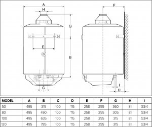 Bojler Ariston S/SGA X 100 EE 100 4.3 kW (3211198) 4