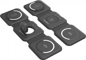 Ładowarka Choetech Magnetyczna ładowarka indukcyjna Choetech T588-F 3w1 15W (czarna) 4