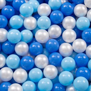 KiddyMoon KiddyMoon Plastikowe piłeczki 7cm babyblue-niebieski-perła 50 Zabawka zestaw kulek 2