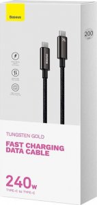 Kabel USB Baseus USB-C - USB-C 2 m Czarny (CAWJ040101) 8