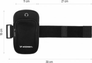 Wozinsky Opaska na telefon do biegania opaska na ramię czarny Opaska na telefon do biegania opaska na ramię czarny 3