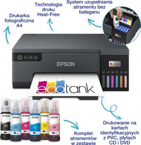 Drukarka atramentowa Epson EcoTank* L8050 (C11CK37402) 2