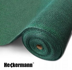 Heckermann Zestaw Siatka cieniująca 1,5x50m - Zielona + 2x Opaski zaciskowe 100szt - Zielone 2