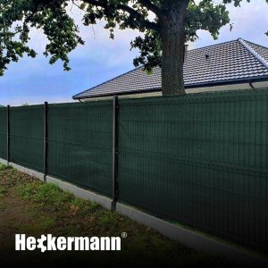 Heckermann Zestaw Siatka cieniująca 1,5x50m - Zielona + 2x Opaski zaciskowe 100szt - Zielone 5