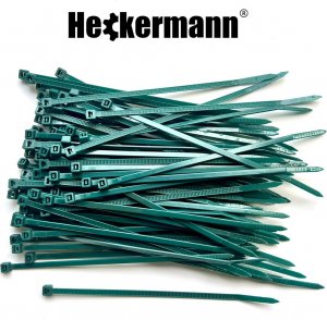 Heckermann Zestaw Siatka cieniująca 1,5x25m - Zielona + Opaski zaciskowe 100szt - Zielone 8