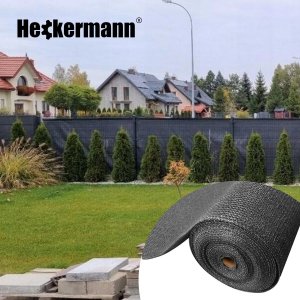 Heckermann Zestaw Siatka cieniująca 1,5x10m - Szara + Opaski zaciskowe 100szt - Szare 3