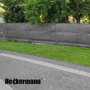Heckermann Zestaw Siatka cieniująca 1,5x10m - Szara + Opaski zaciskowe 100szt - Szare 6