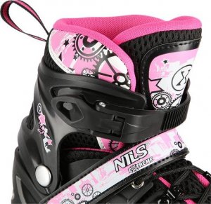 Rolki Nils Extreme NH10905 z wymienną płozą regulowane różowe r. 35-38 7