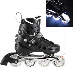Rolki Nils Extreme NH10905 z wymienną płozą regulowane czarne r. 35-38 3