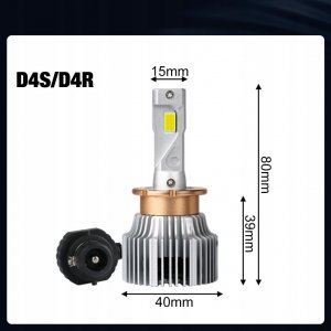 SKLEPLEDY ŻARNIKI LED D4S D4R XSTORM P&P CANBUS 25000LM 70W 3