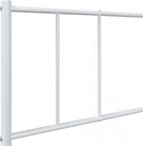 vidaXL vidaXL Metalowa rama łóżka z wezgłowiem i zanóżkiem, biała, 90x200 cm 9