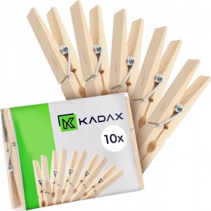 Kadax Klamerki Spinacze Do Prania 10 szt Żabki Drewniane 11