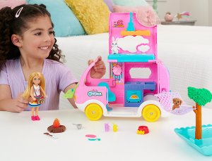 Lalka Barbie Mattel  Kamper Chelsea Zestaw 2w1 (HNH90) 10