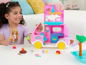 Lalka Barbie Mattel  Kamper Chelsea Zestaw 2w1 (HNH90) 2