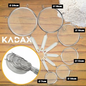 Kadax Sitko Kuchenne Nierdzewne Przesiewacz Mąki 7 cm 2