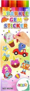 LeanToys Zestaw Naklejek Haft Diamentowy Dinozaury Mozaika 5