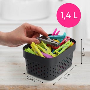 Curver Pojemnik Pudełko Ażurowe 1,4 L Szary 3