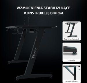 Biurko SENSE7 gamingowe Nomad Basic 140x60 cm 22
