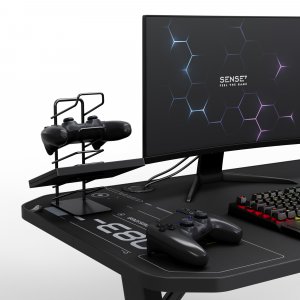 Biurko SENSE7 Nomad Cybernetic Czarne 140 cmx60 cm 140x60 cm 10