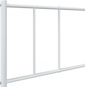 vidaXL vidaXL Metalowa rama łóżka z wezgłowiem, biała, 90x190 cm 9