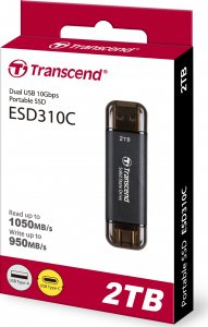 Dysk zewnętrzny SSD Transcend ESD310C 2TB Czarny (TS2TESD310C) 4