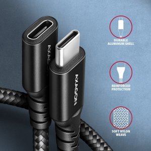 Kabel USB Axagon USB-C - USB-C 1 m Czarny (BUCM32-CF10AB) 3