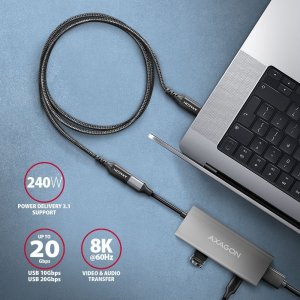 Kabel USB Axagon USB-C - USB-C 1 m Czarny (BUCM32-CF10AB) 4
