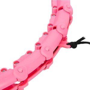 One Fitness Hula hop z wypustkami i obciążnikiem OHA02 różowe 6