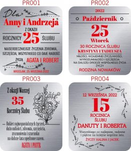 Beltrami Srebrny obrazek z wizerunkiem Aniołka z latarenką, kwadratowy z napisem 12x12 cm Uniwersalny 11