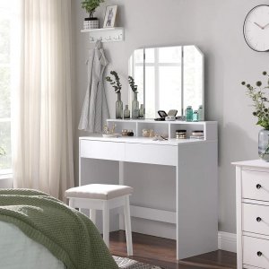 Glamour Toaletka z trójdzielnym lustrem 100 cm GLAMOUR 5
