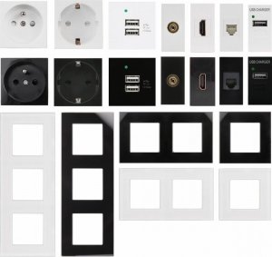 Maclean Gniazdo cienne HDMI pasuje do szklanych ramek MCE720B Czarne 4