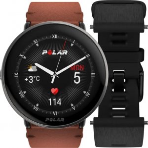 Zegarek sportowy Polar Ignite 3 Titanium Brązowy (IGNITE 3 TI LTHR BRNZ M/L) 2