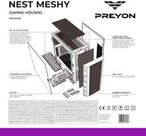 Obudowa PREYON Nest Meshy (PRENM02B) 13