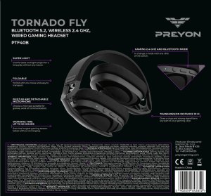 Słuchawki PREYON Tornado Fly Czarne (PTF40B) 13