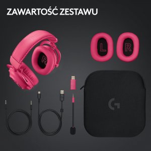 Słuchawki Logitech G Pro X2 Lightspeed Różowe (981-001275) 9