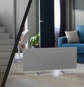 Aeno Premium Eco* Smart Heater, 700W, Tempered glass, Infrared+convection heating type, LED display, Plug type: Europe (E/F type), GREY 2