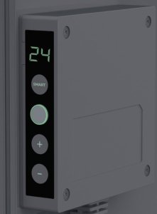 Aeno Premium Eco* Smart Heater, 700W, Tempered glass, Infrared+convection heating type, LED display, Plug type: Europe (E/F type), GREY 4